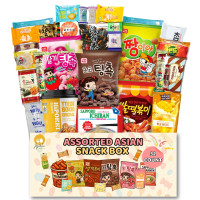 Asiatic Dishes Japanese and Korean Snack Box – 32 Count Variety Pack with Ramen, Drink, Cookies, Chips, Crackers, Coffee Mix – Snacks from Korea, Japan, China, Vietnam – Gift or Care Package for All Ages
