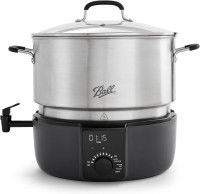 Ball EasyCanner Electric Water Bath Canner, 21-Quart Capacity, Automated Heating, Multicooker & Steamer Functionality New Bath Canner