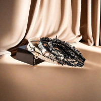 Pearl Hairband for Women, Fashion Decorative Headband with Jeweled Designer Beads, 1 Pack