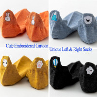 Women Cute Socks 10 Pairs Cotton Kawaii Embroidered Funny Low Cut Socks for Women Girls Ankle Socks Medium-Large 10 Colors 20 Cartoons
