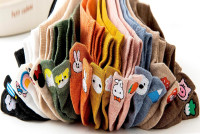 Women Cute Socks 10 Pairs Cotton Kawaii Embroidered Funny Low Cut Socks for Women Girls Ankle Socks Medium-Large 10 Colors 20 Cartoons