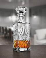Godinger Dublin Whiskey Decanter, Liquor Decanter, Alcohol Decanter, Beer Decanter, 750ml Clear 25.4 Ounces