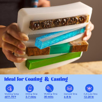Bsrezn Epoxy Resin Kit - 96 oz with Pumps, 1:1 Mix Ratio, Crystal Clear, Bubble-Free, High Gloss Finish for Coating, Casting, Art, Jewelry, and DIY Projects (48 oz x 2) 96 OZ Kit
