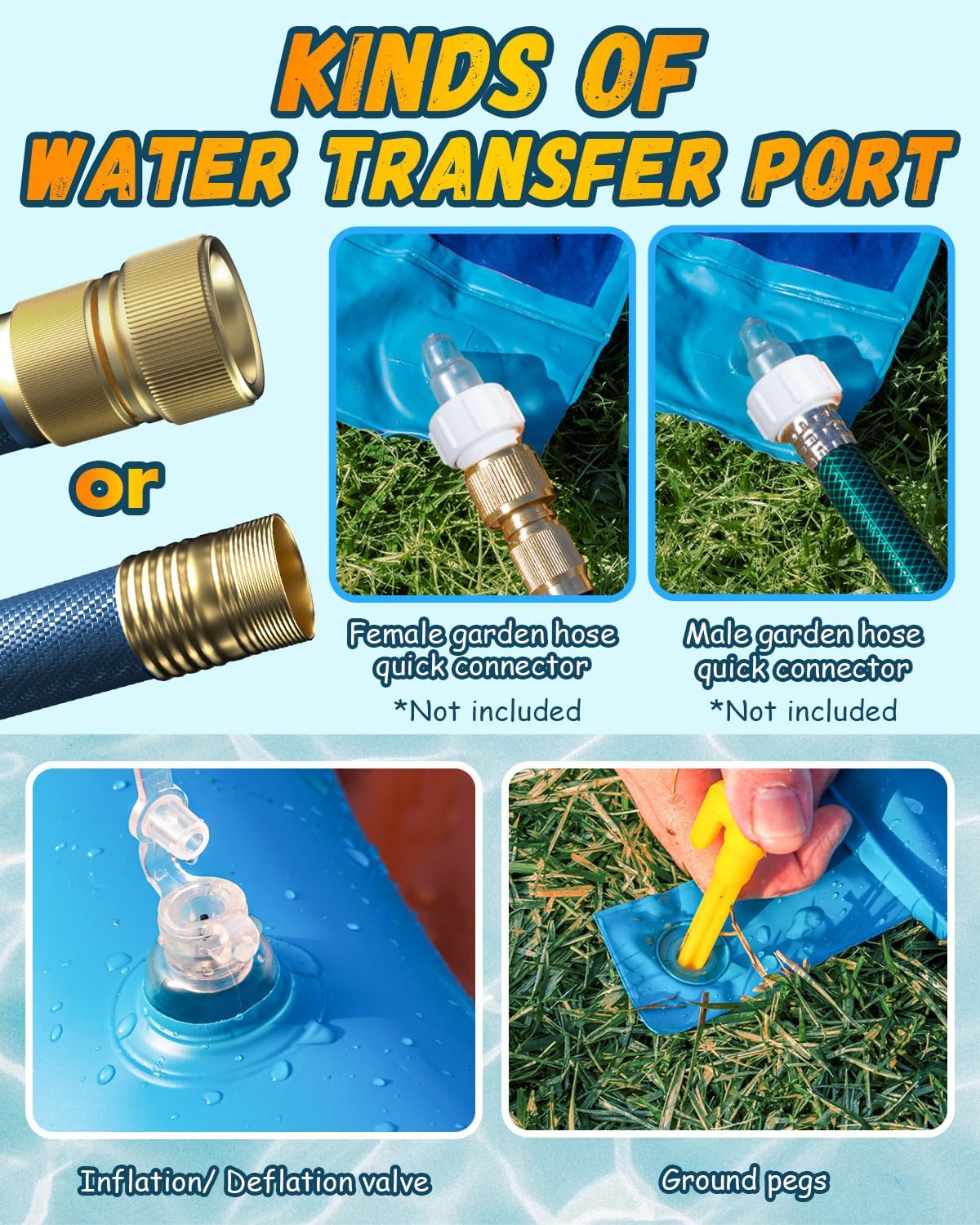 Spring Water Slip and Water Slide, 32FT Lawn Slip n WaterSlide for Kids Adults, Backyard Summer Outdoor Water Toys with Sprinkler, 2 Inflatable Bodyboards