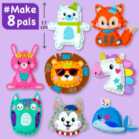 EZCRA Unicorn Sewing Kit for Kids - 8-in-1 Kids Sewing Kit - Easy to Do Craft Kits for Ages 4-8 - Sewing Crafts - Extra Felt Stickers for Decoration - No Mess with Full Instructions Animal