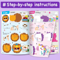 EZCRA Unicorn Sewing Kit for Kids - 8-in-1 Kids Sewing Kit - Easy to Do Craft Kits for Ages 4-8 - Sewing Crafts - Extra Felt Stickers for Decoration - No Mess with Full Instructions Animal