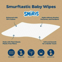 DYPER Smurftastic Baby Wipes for Sensitive Skin - 504 Count - 99% Water & Plant-Based, Hypoallergenic Unscented Baby Wipes, Cotton-Enhanced Fragrance Free Diaper Wipes, (6 Pack)