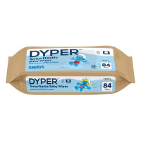 DYPER Smurftastic Baby Wipes for Sensitive Skin - 504 Count - 99% Water & Plant-Based, Hypoallergenic Unscented Baby Wipes, Cotton-Enhanced Fragrance Free Diaper Wipes, (6 Pack)
