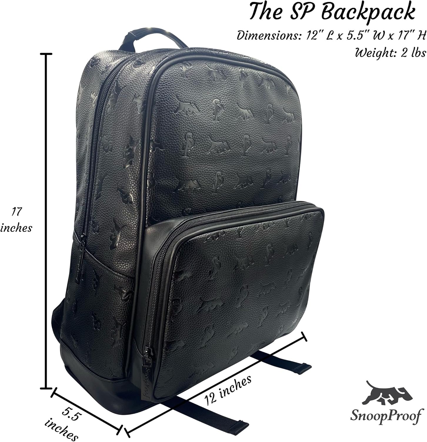 The SP Backpack in All Black Smell Proof BackPack