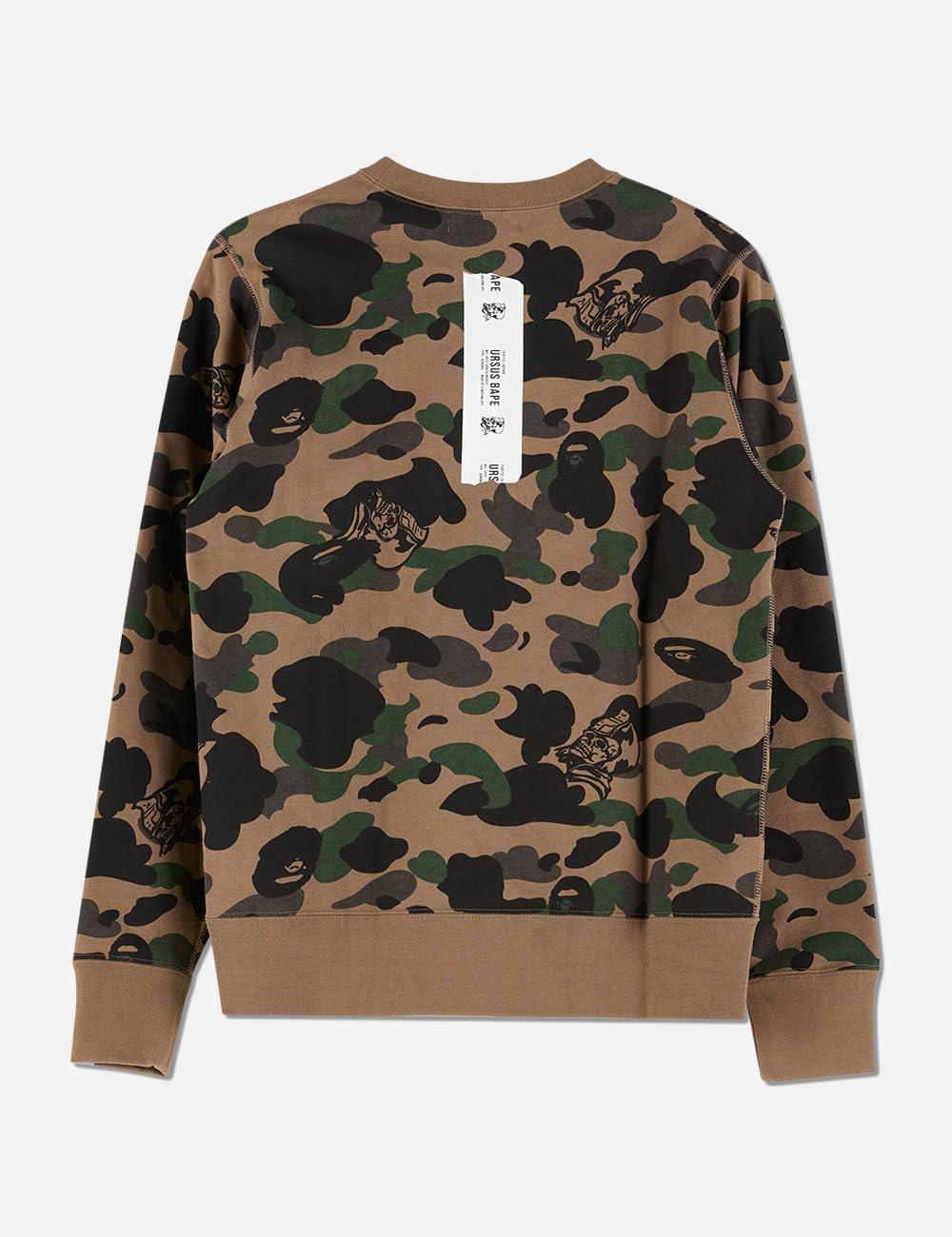 A Bathing Ape, Pre-Loved Men's Bape Ursus Camo Crewneck Sweater Medium Camo
