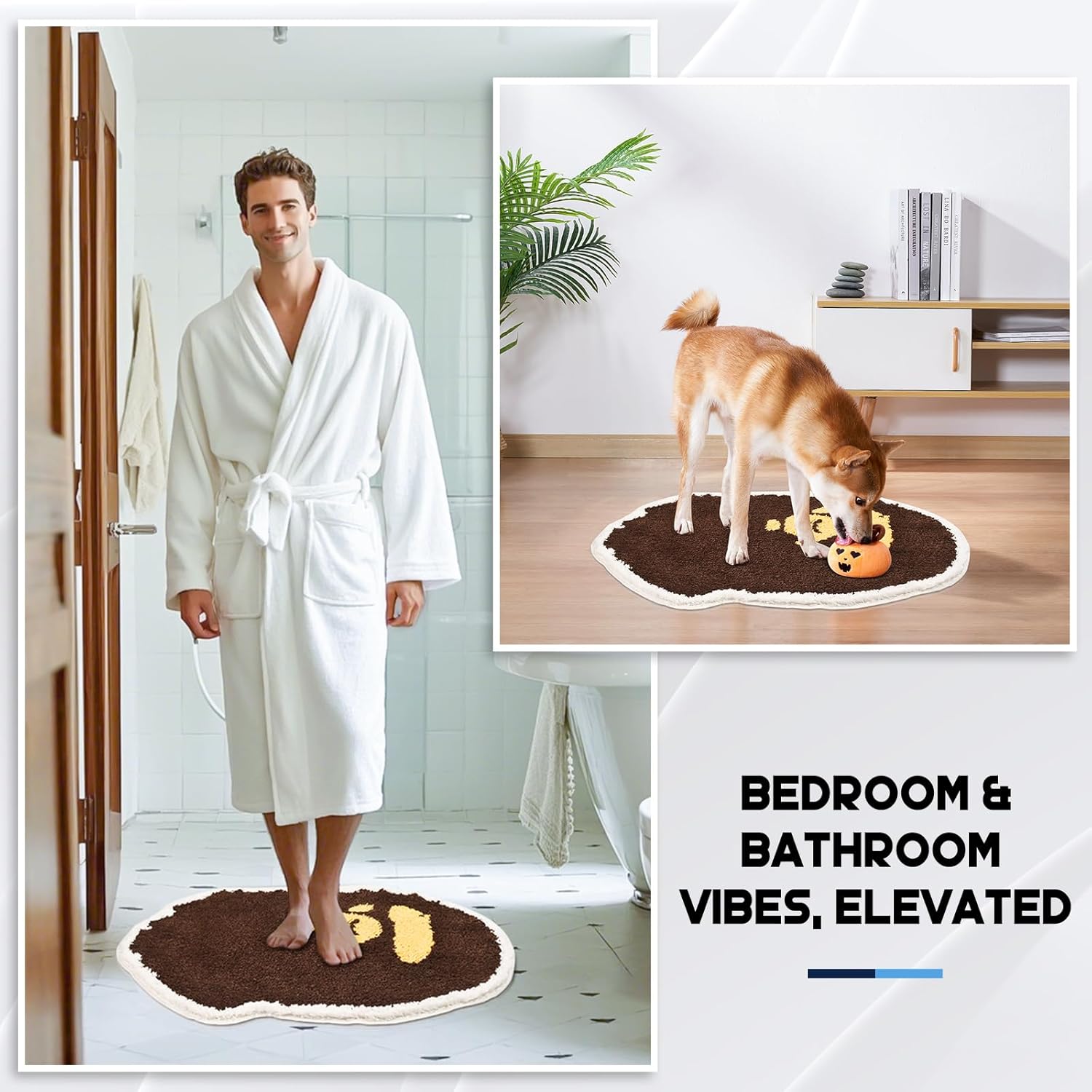 Bape Rug - 28″ x 20″ Hypebeast Rug for Hypebeast Room Decor - Non Slip Living Room, Bedroom, Children Room, Door mat Cool Carpet for Y2k Room Decor - Soft and Fluffy Brown A Bathing APE Bathmat