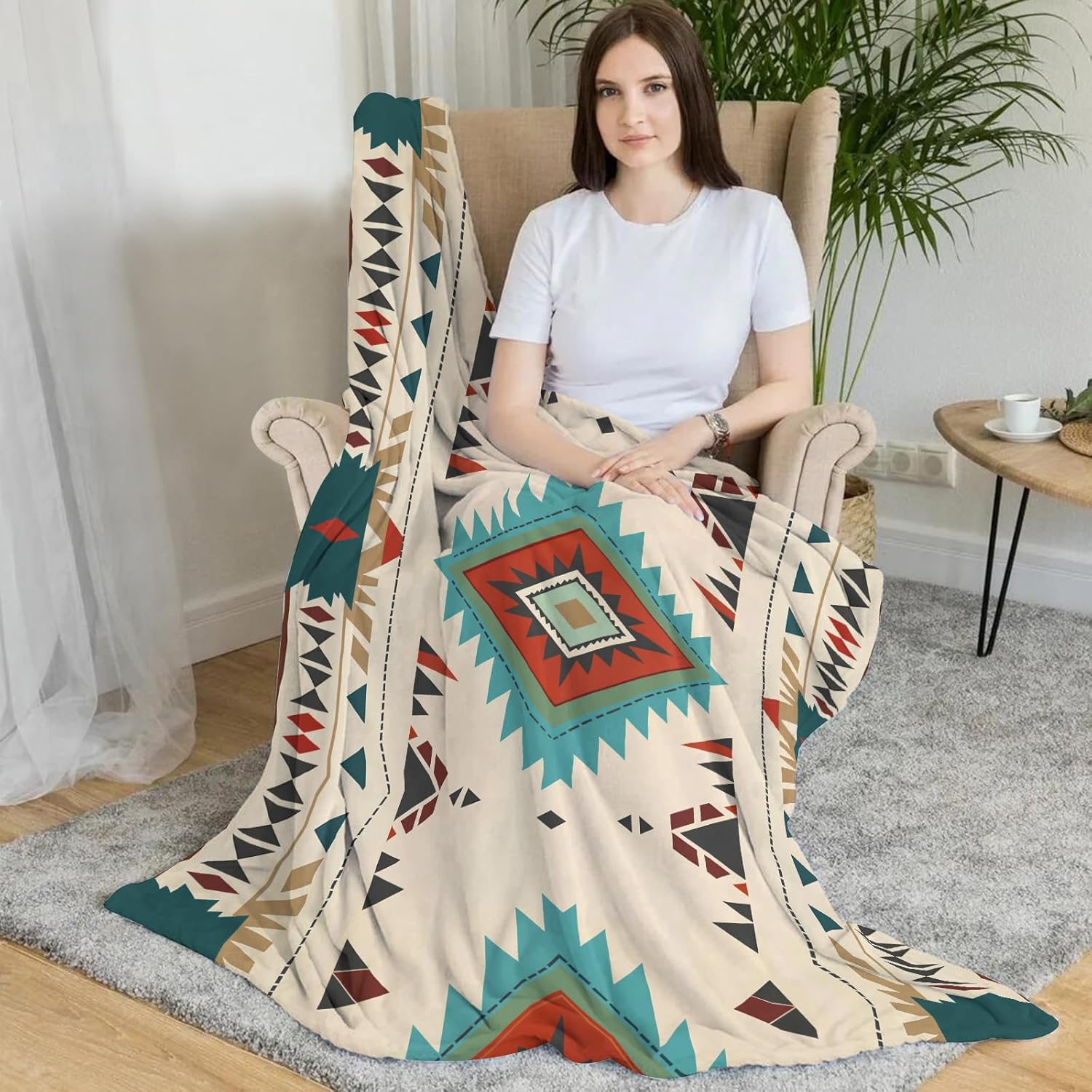 Aipon Boho Aztec Throw Blanket 50