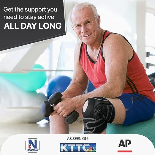 DR. BRACE ELITE Knee Brace with Side Stabilizers & Patella Gel Pads for Maximum Knee Pain Support and fast recovery for men and women-Please Check How To Size Video (Mercury, Large) Large Mercury