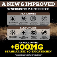 Black Forest High Flavanol Cocoa Powder (1200mg Flavanols & Flavonoids Supplements)10X More Flavanols (Epicatechin) Than Cocoa & 600mg of Epicatechin Supplement for Heart Health, Nitric Oxide & Energy
