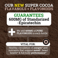 Black Forest High Flavanol Cocoa Powder (1200mg Flavanols & Flavonoids Supplements)10X More Flavanols (Epicatechin) Than Cocoa & 600mg of Epicatechin Supplement for Heart Health, Nitric Oxide & Energy