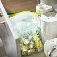 IKEA ISTAD Blue Plastic Freezer Bags - 15 Bags 6L (28.5 x 41 cm) and 15 Bags of 4.5 L (27 x 34 cm) Total of 30