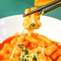 DONG WON Topokki with Cheese and Spicy Sauce, Korean Rice Cake Stick, Korean Street Food, 8.46 OZ (240 G) - 1 Pack Cheese and Spicy - 1 Pack