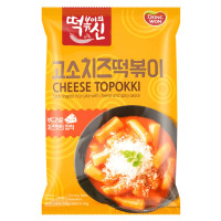 DONG WON Topokki with Cheese and Spicy Sauce, Korean Rice Cake Stick, Korean Street Food, 8.46 OZ (240 G) - 1 Pack Cheese and Spicy - 1 Pack