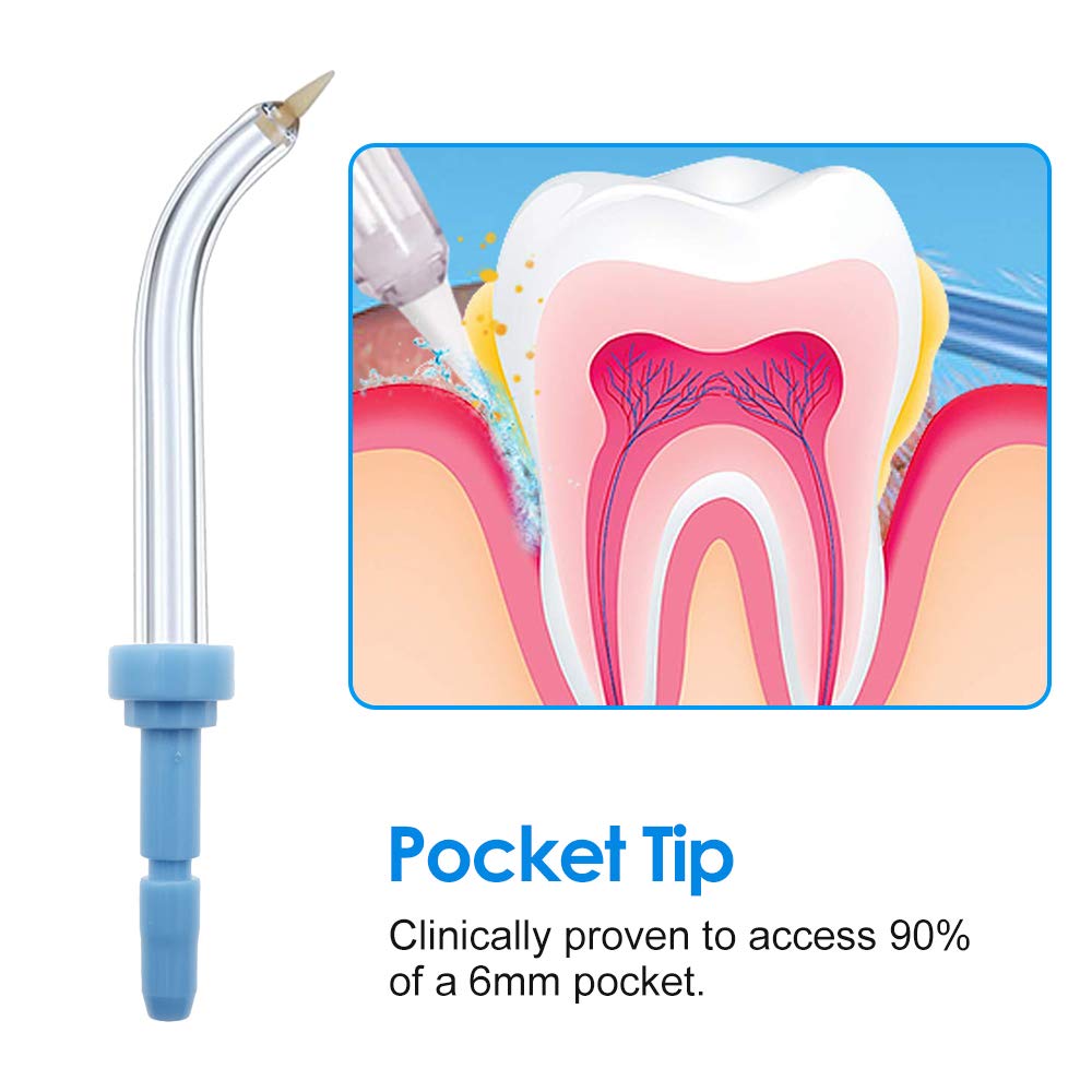 Replacement Periodontal/Pocket Tips Compatible with Waterpik Water Flossers and Other Brand Oral Irrigators (4-Pack) Periodontal Tips