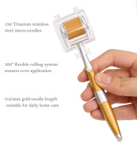 Derma Roller 0.25mm for Face, Microneedle Derma Roller for Hair and Beard (yellow-0.25)