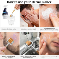 Derma Roller 0.25mm for Face, Microneedle Derma Roller for Hair and Beard (yellow-0.25)