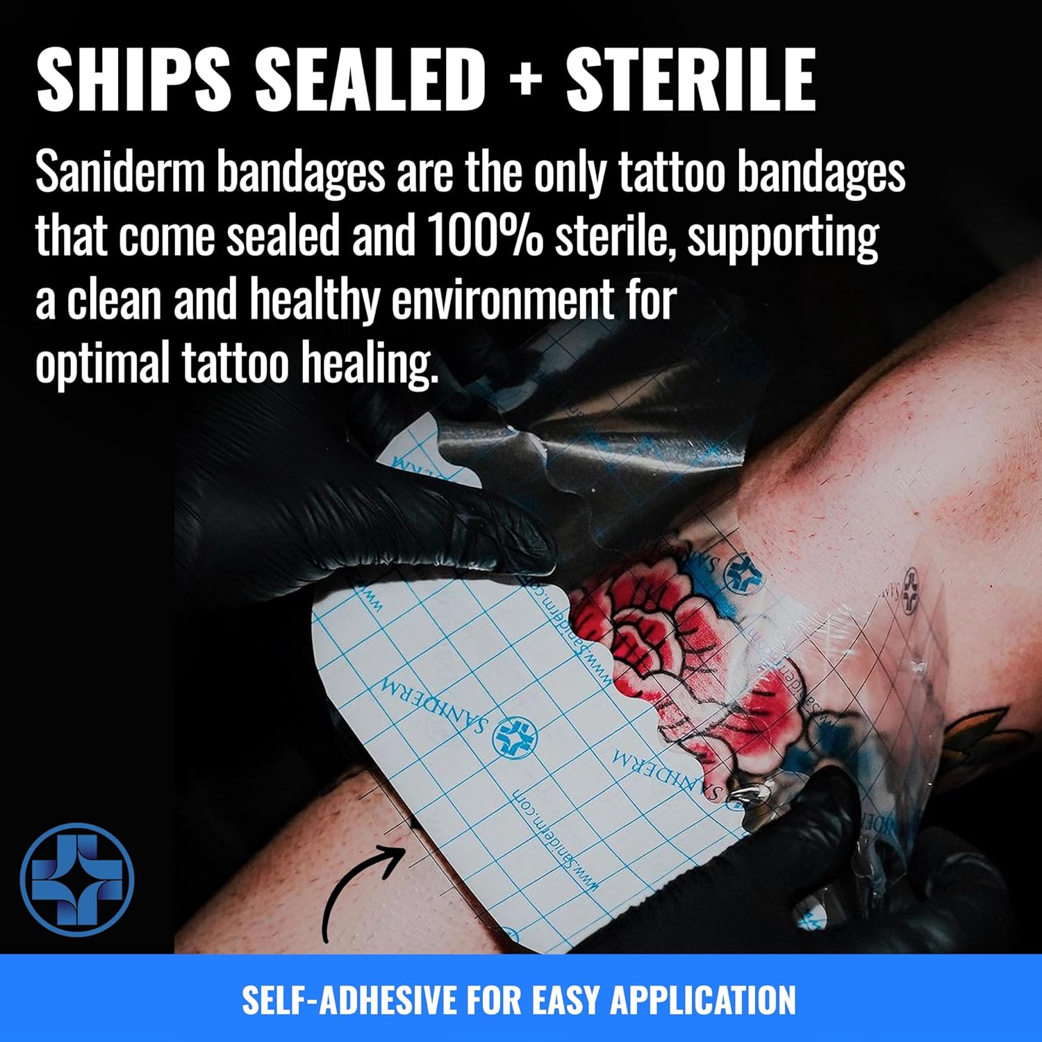 Saniderm Original Tattoo Aftercare Bandage (Personal Roll, 10.2 in x 2 yd) Personal Roll (10 in x 2 yd)