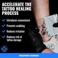 Saniderm Original Tattoo Aftercare Bandage (Personal Roll, 10.2 in x 2 yd) Personal Roll (10 in x 2 yd)