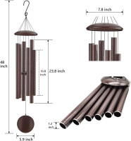 Extra Large Wind Chimes for Outside Deep Tone, Sympathy Memorial Gifts for Loss of Loved One,48