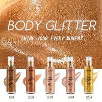 Shimmer Body Oil, Long Lasting Moisturizing Body Glow Oil for Women Face Luminizer Highlighter Makeup 100ml Glitter Shimmer Lotion for Glow Skin (Light Rose Gold) Light Rose Gold Body Glow