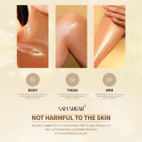 Shimmer Body Oil, Long Lasting Moisturizing Body Glow Oil for Women Face Luminizer Highlighter Makeup 100ml Glitter Shimmer Lotion for Glow Skin (Light Rose Gold) Light Rose Gold Body Glow