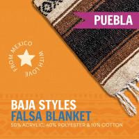 Large Mexican Blanket in Beige/Dark Brown — Handcrafted Serape Falsa Yoga Blanket (73” x 48”) – Throw for Camping, Beach & Outdoor Use – Artisan Craft, Made in Mexico from Recycled Fibers