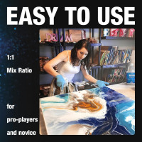 Epoxy Resin - 128OZ Crystal Clear, Self-Leveling, Bubbles Free, UV Resistant, Epoxy Resin Kit for DIY Art, Jewelry, Table, Countertop, 1:1 Mix (1 Gallon)