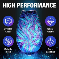 Epoxy Resin - 128OZ Crystal Clear, Self-Leveling, Bubbles Free, UV Resistant, Epoxy Resin Kit for DIY Art, Jewelry, Table, Countertop, 1:1 Mix (1 Gallon)