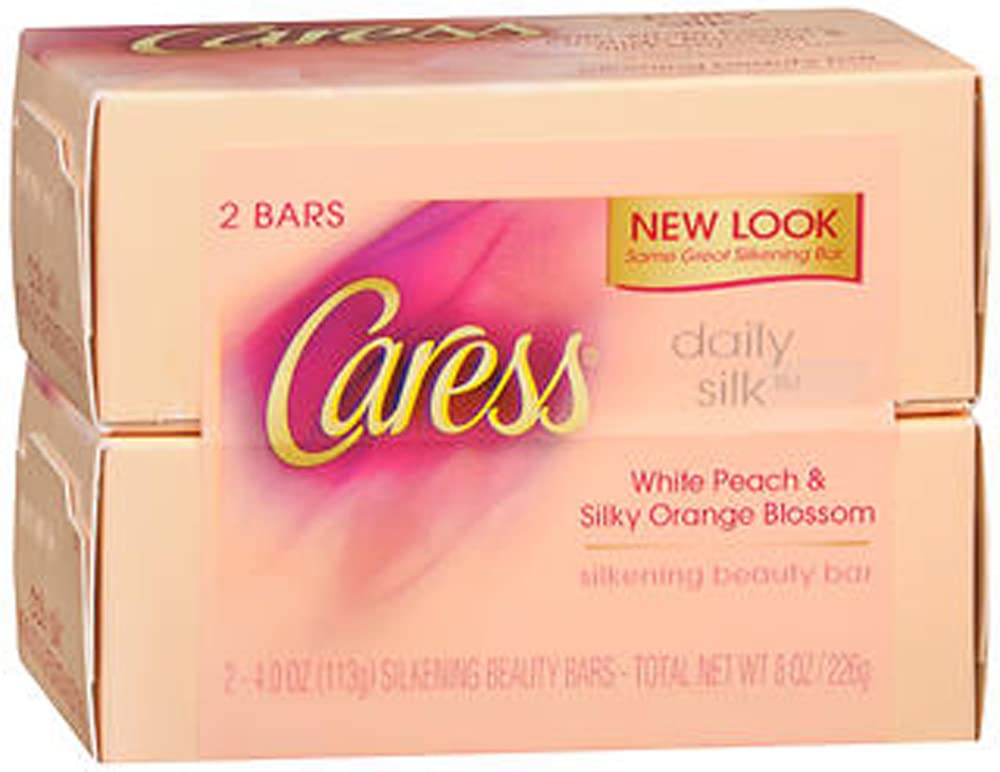 Caress Daily Silk Beauty Bars, 4.25 oz bars, 2 ea (Pack of 2) Orange 4 Ounce (Pack of 2)