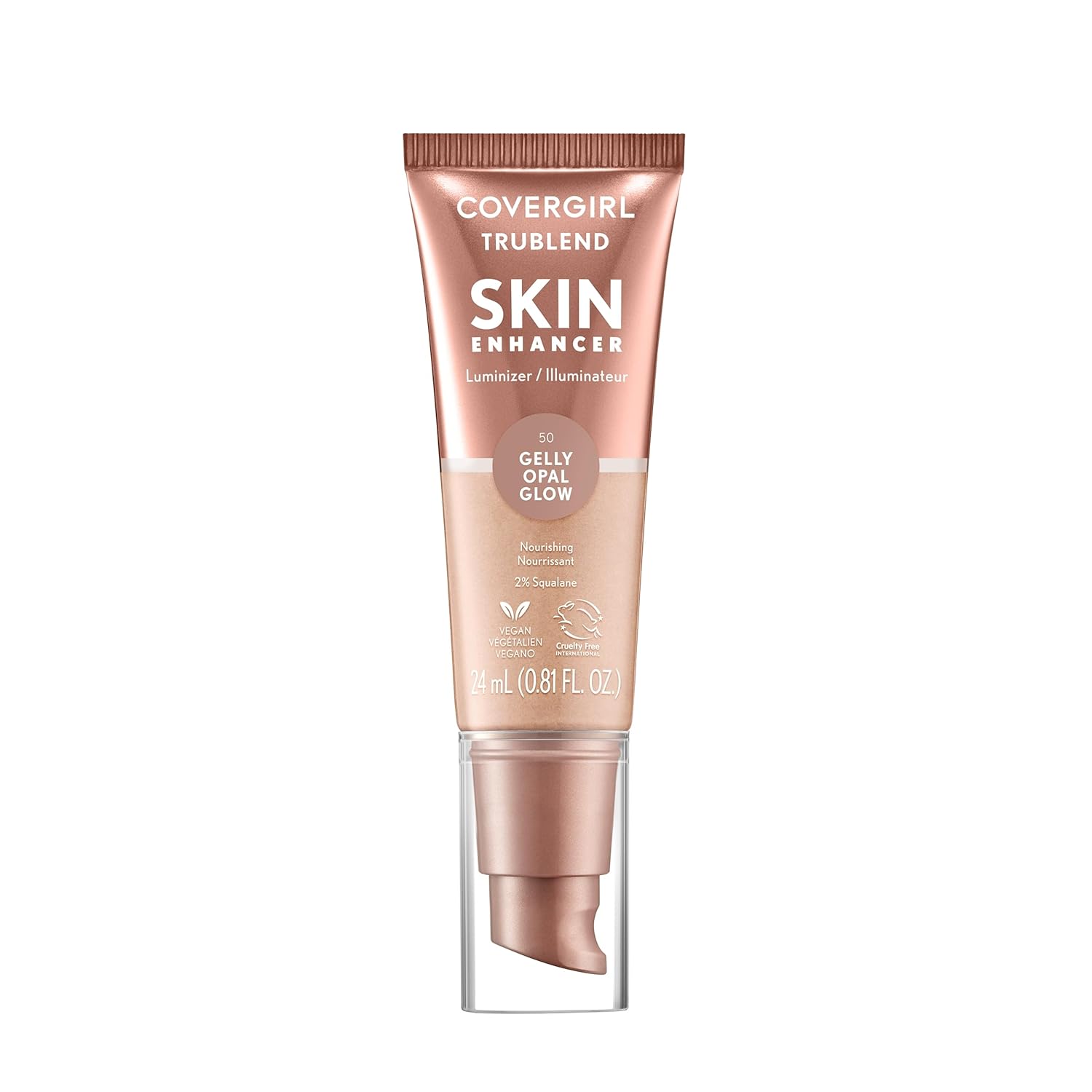 CoverGirl TruBlend Skin Enhancer, Opal Glow, Luminizer, Glowy Finish, Flexible Coverage, Clean & Vegan, Water-Based Formula, For All Skin Tones, 0.81oz Opal Glow 0.81 Fl Oz (Pack of 1)