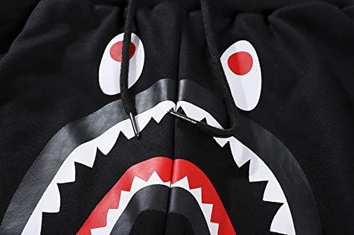 Men's Shark Camo Shorts Fashion Casual Athletic Pants Jogger XX-Large Black1