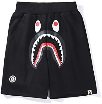 Men's Shark Camo Shorts Fashion Casual Athletic Pants Jogger XX-Large Black1