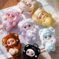 Yooki Take a Bite of Bear Series Plush Blind Box 1 PCS- Cute Vinyl Face Random Design Action Figures, Collectible Mystery Stuffed Toys Bag Charm Birthday for Girls 1pcs