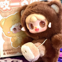 Yooki Take a Bite of Bear Series Plush Blind Box 1 PCS- Cute Vinyl Face Random Design Action Figures, Collectible Mystery Stuffed Toys Bag Charm Birthday for Girls 1pcs