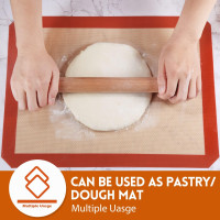 STATINT Non-Stick Silicone Baking Mat, Premium Food Safe - Pack of 2, for Cookie Oven Reusable Mat, 16.5