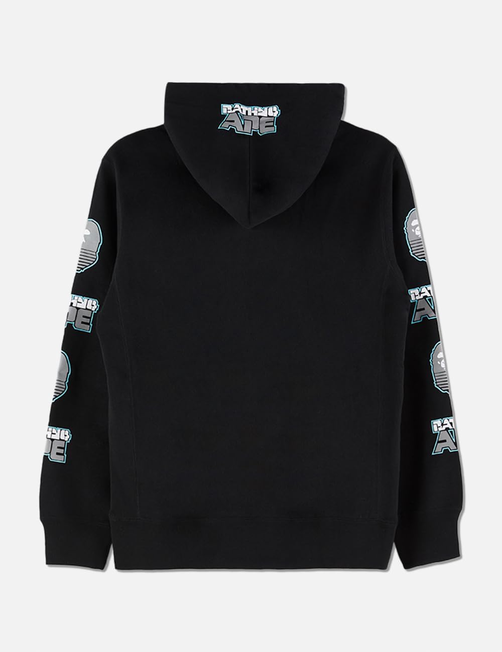 A Bathing Ape, Pre-Loved Men's Bape Future Techno Ape Graphic Hoodie X-Large Black