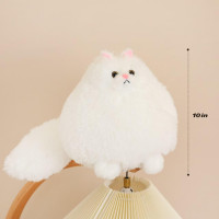 Winsterch Stuffed Animal Plushie Cat Stuffed Animal,Cute Soft Plush Cat Animals,White Stuffed Cat, Birthday for Kids,Boys,Girls,Fat Cat Stuffed Toy (White, 10 Inches) White 10 Inches