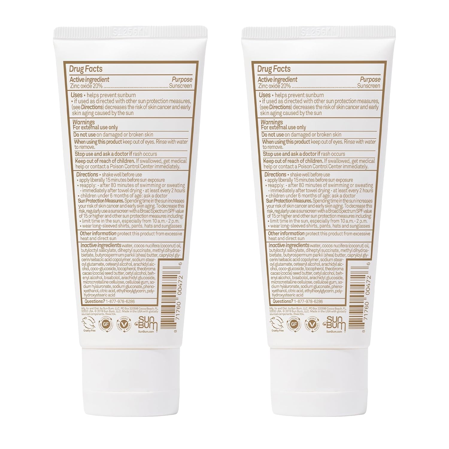 Sun Bum Mineral Spf 50 Sunscreen Lotion Vegan and Hawaii 104 Act Compliant (Octinoxate & Oxybenzone Free) Broad Spectrum Natural Sunscreen With UVA/UVB Protection 2 Pack