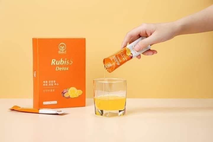 Nuoc ep Chanh Dây Rubiss Detox Fruit Drink Mix, Orange Box- 12 packets