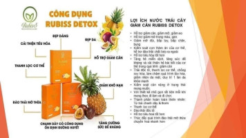 Nuoc ep Chanh Dây Rubiss Detox Fruit Drink Mix, Orange Box- 12 packets