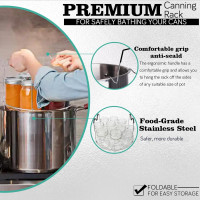 Canning Pot-Canning supplies starter kit, Stainless Steel Canning Tool Kit，Water bath canner with rack for canning. VICAN-SET