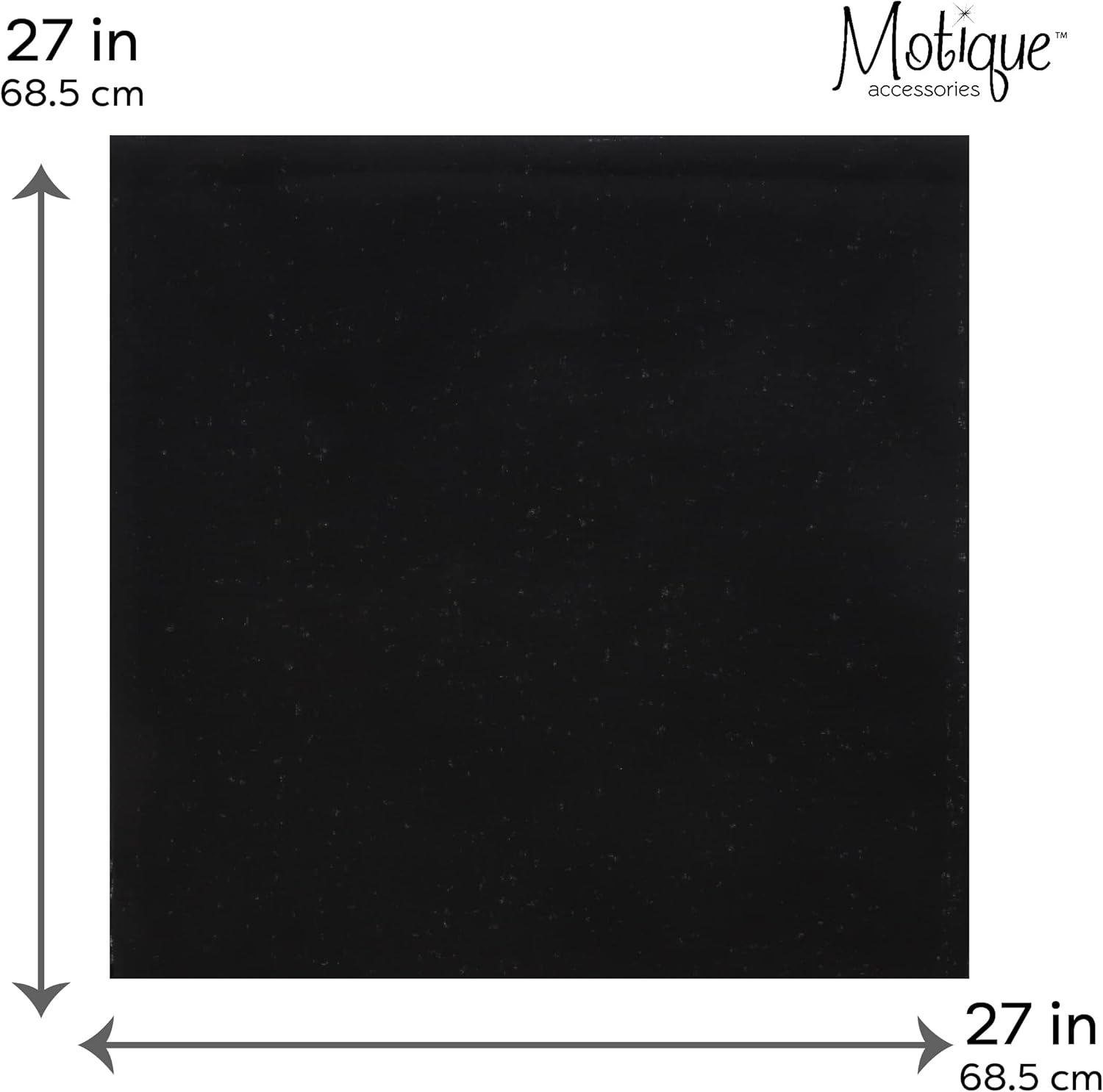 Motique Accessories Extra Large Solid Bandana 27x27 Inch Black