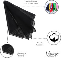 Motique Accessories Extra Large Solid Bandana 27x27 Inch Black