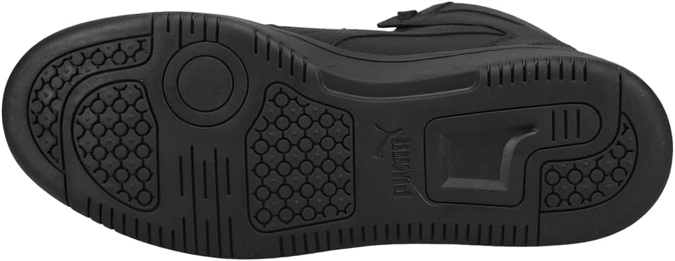 PUMA mens Rebound Layup Mid Black-black-castlerock 10