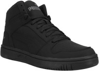 PUMA mens Rebound Layup Mid Black-black-castlerock 10